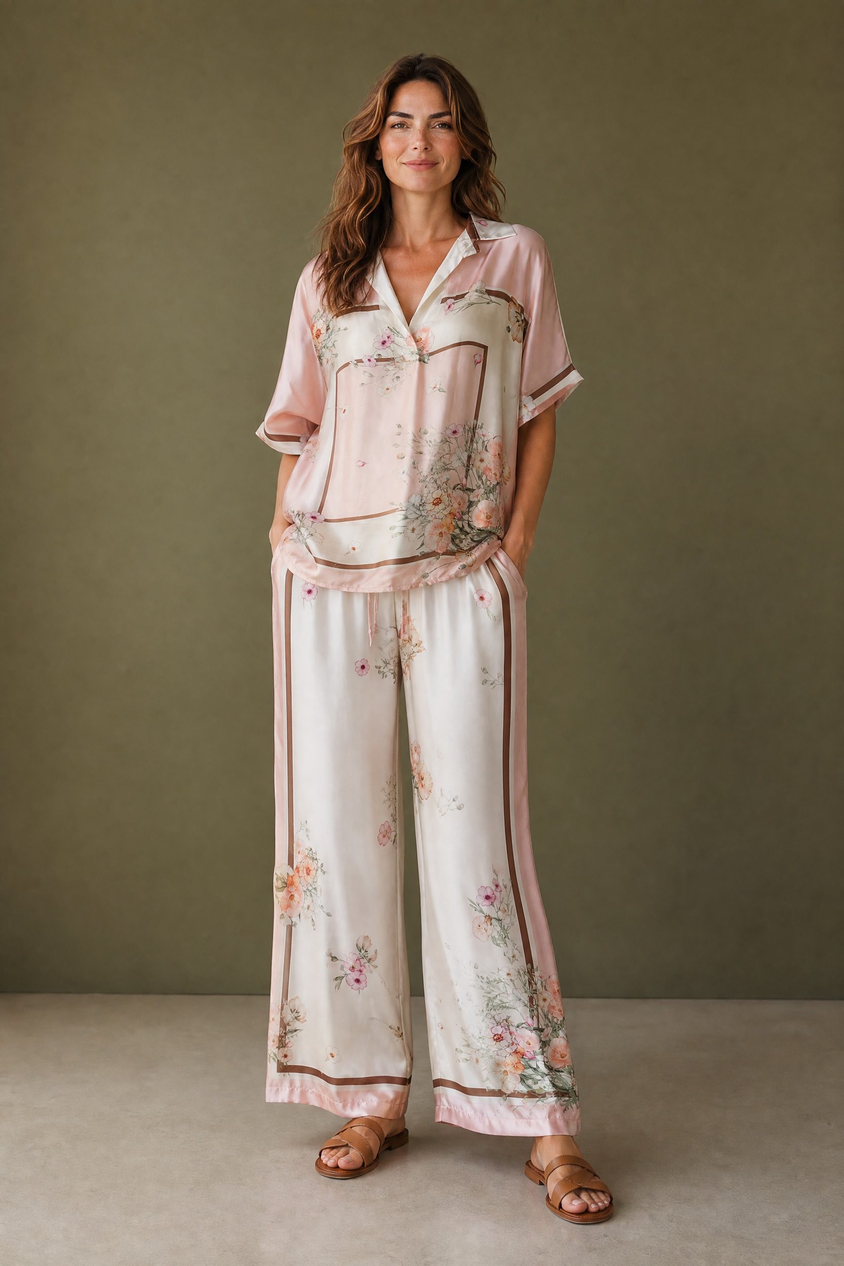 Lola Italian Viscose Silk Palazzo Set