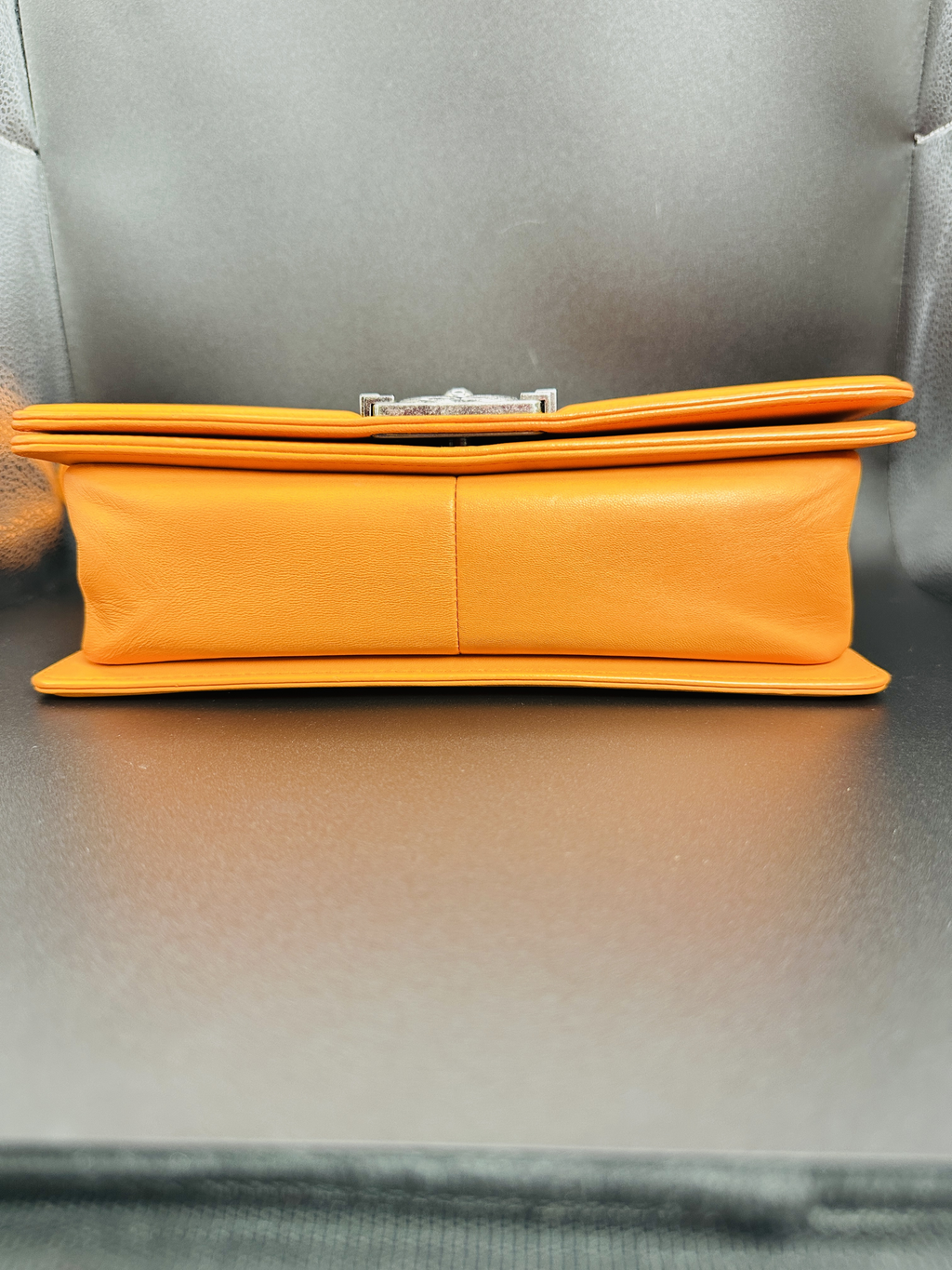 Chanel PreLoved Orange Medium Boy Bag