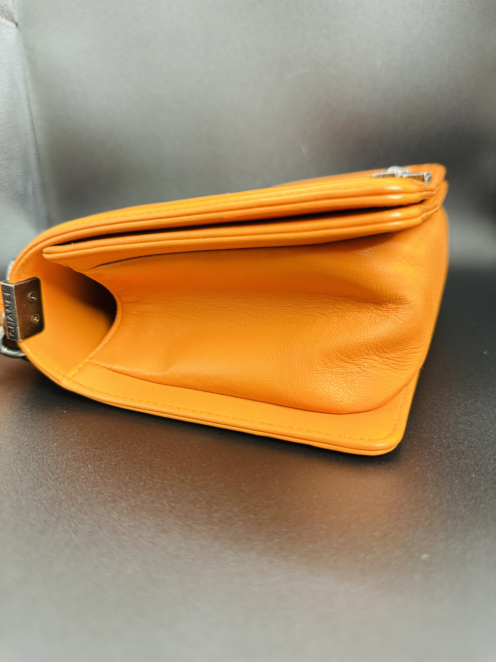 Chanel PreLoved Orange Medium Boy Bag