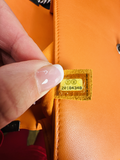 Chanel PreLoved Orange Medium Boy Bag